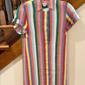 J. Crew Multicolor Striped Mini Dress